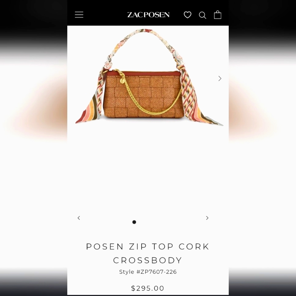 Zack Posen Cork Purse Woth Scarf